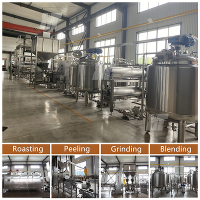 สายการผลิตเนยถั่วลิสง 300-2000KG / H เครื่องกัดเนยถั่วลิสง LNG
