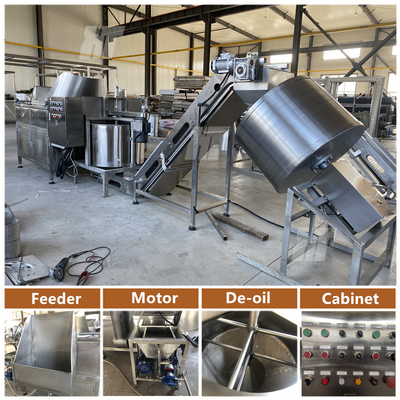 ราคาดี SUS304 เครื่องทอดถั่วลิสง เครื่องทอดอัตโนมัติ De Oiling Machine ออนไลน์