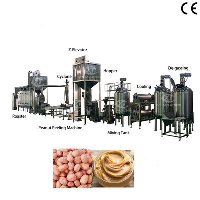 ราคาดี 500kg/h-1000kg/h Peanut Butter Production Line with 200-300 Meshes Fineness for Roasting and Blanching ออนไลน์