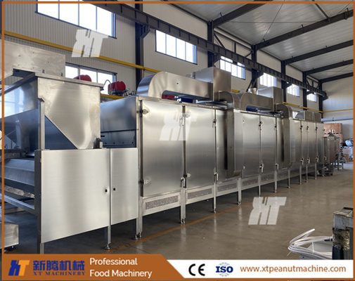เครื่องคั่วต่อเนื่อง 1,000 กก./ชม. SUS304 Automatic Nuts Roasting Machine