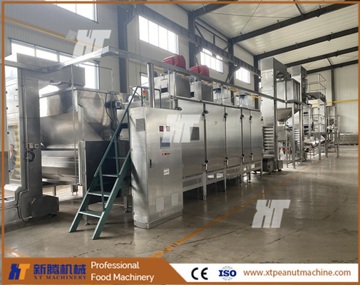 PLC ควบคุมเครื่องคั่วถั่วต่อเนื่อง 800 * 600 * 1,000 มม. สำหรับถั่วคั่ว