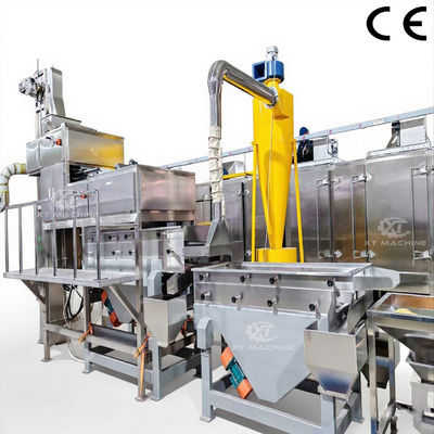 ราคาดี มืออาชีพ 500 กิโลกรัม/ชั่วโมง 7.5kw ถั่วลิสง/เม็ดมะม่วงหิมพานต์/อัลมอนด์เครื่องสับพร้อมการสับ 3 ขั้นตอน ออนไลน์