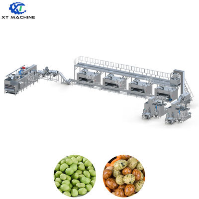 Fully Automatic 500-1000kg/h Peanut Coating Machine with Siemens PLC Control and 304 Food-Grade Stainless Steel