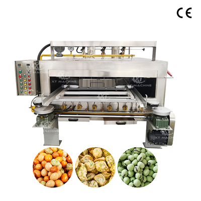เครื่องปิ้งหมุนสําหรับถั่ว 50-120kg/h การควบคุม PLC