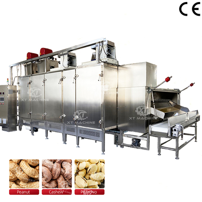 ราคาดี เครื่องแปรงถั่วต่อเนื่อง 500kg / h PLC การควบคุมเหล็กไร้ขัด ออนไลน์