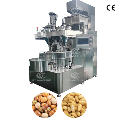 เครื่องเคลือบถั่ว PLC 300-400kg/h สําหรับโรงงานอาหารว่าง