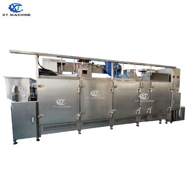 เครื่องทําขนมถั่วเหลืองและเคชิวแบบต่อเนื่องประเภทอาหารที่มีระบบเย็นรองรับการปรับแต่ง