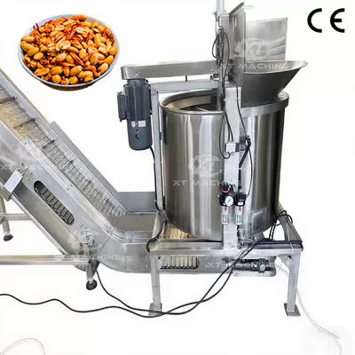 เครื่องทอดถั่วลิสงสแตนเลส 304 พร้อมระบบควบคุมอุณหภูมิอัจฉริยะ และกำลังผลิต 300 กก./ชม.