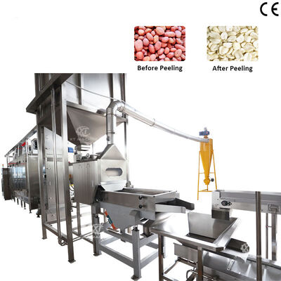Split Peanut Kernel Blanching Machine สายการผลิตการทอดและบลานชิ่งถั่วเหลืองความแม่นยําสูง