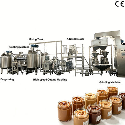 ราคาดี 500kg/h-2000kg/h สายการผลิตเนยถั่วเหลือง/เนยเคชิว/เนยปิสตาชิโอ พร้อมอุปกรณ์แปรรูปเนยถั่วเหลืองจากวัสดุ SS304 ออนไลน์