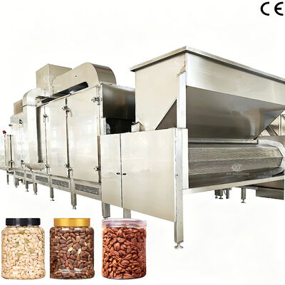 ราคาดี 300kg/h-500kg/h เครื่องปิ้งมะเขือเทศแบบต่อเนื่องหลายฟังก์ชัน เครื่องปิ้งมะเขือเทศ Cashew ด้วยเครื่องควบคุม PLC สําหรับปิ้งมะเขือเทศ ออนไลน์