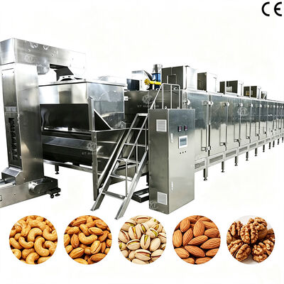 Máquina de Tostado Continuo de Cacahuete และ Almendras พร้อม Temperatura Regulable สำหรับ Plantas Procesadoras de Frutos Secos